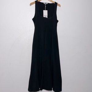 New Zara Black Sleeveless Dress Size USA S MEX 26